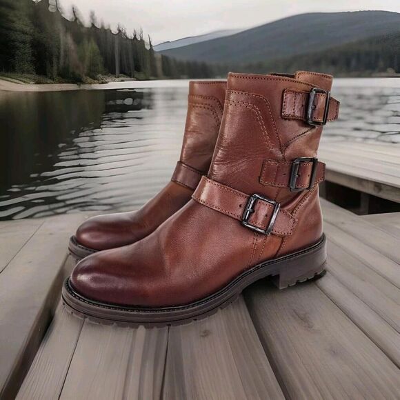 Bootlegger CRUZA TENDENCIA Women's US 8.5 Made in Portugal Astra 3-Buckle Bootd - Picture 1 of 11